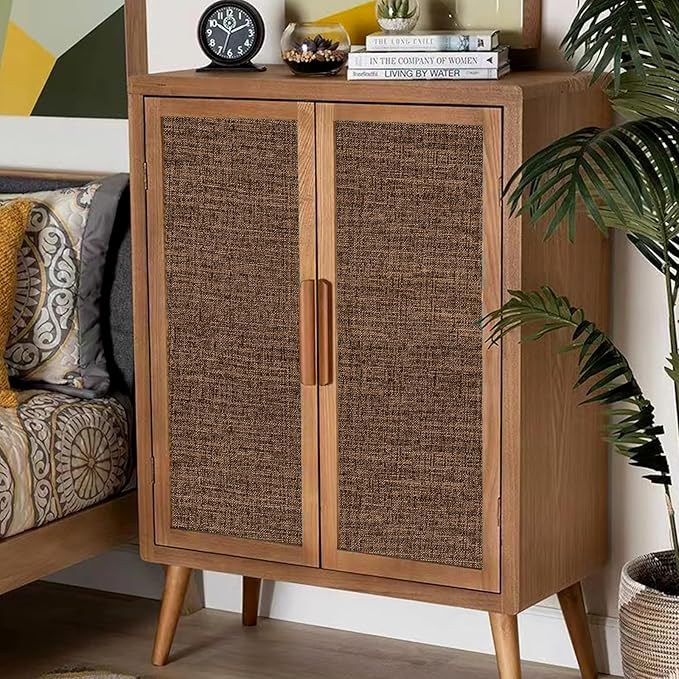 Brown Grasscloth Peel and Stick Wallpaper 17.3"x480" Faux Linen Textured - Image 8