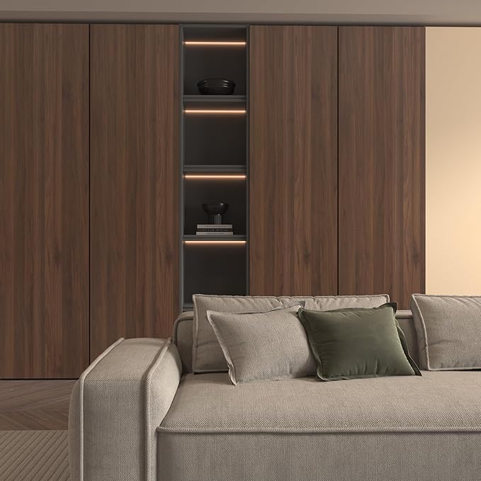 BOMENG Large Walnut Wood Contact Paper Matte 48"x197" Dark Brown Wood Wallpaper - Image 9