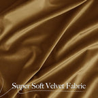 NICETOWN Gold Brown Velvet Curtains, Luxury and Soft Thermal Insulated Velvet - Image 3