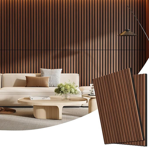 2 Pack Wood Panels for Wall, 47.24" x 23.81" Acoustic Wood Slat Wall Panel for by Vellorise