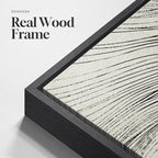 Large Framed Neutral Modern Abstract Wall Art, 3 Piece Black and Beige Canvas - Image 5