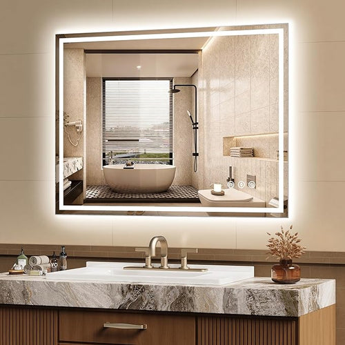 48x36 Inch LED Lighted Bathroom Mirror by Unknown