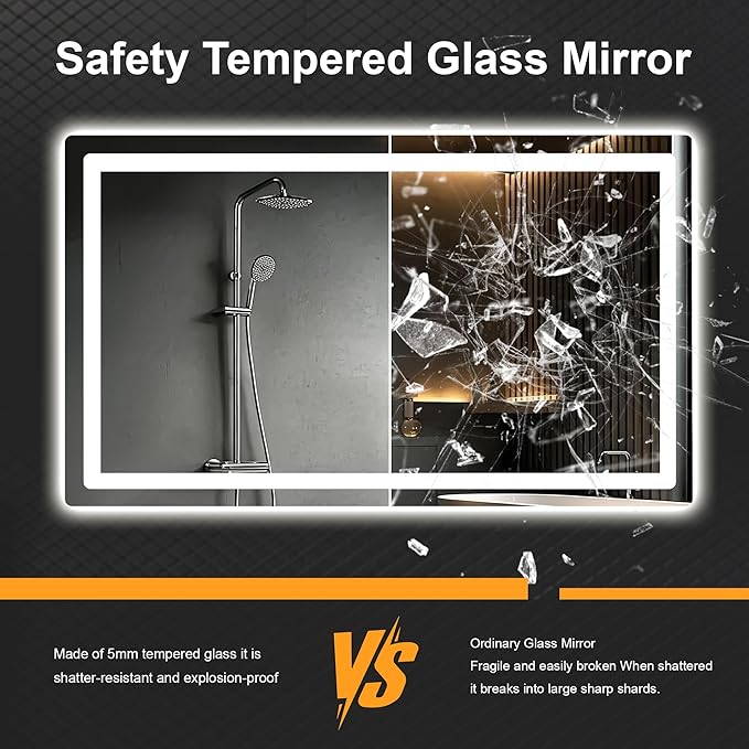 Led Mirror for Bathroom, 30x50 Bathroom Vanity Mirror for Wall - Image 6