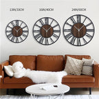 LEIKE Large Wall Clocks, Non Ticking, Battery Operated Rustic Round Modern Big - Image 2
