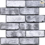 COMSTICKC 3D Faux Brick Wall Panel Peel and Stick, Small Size, Ultra-Light PVC by COMSTICKCDECOR