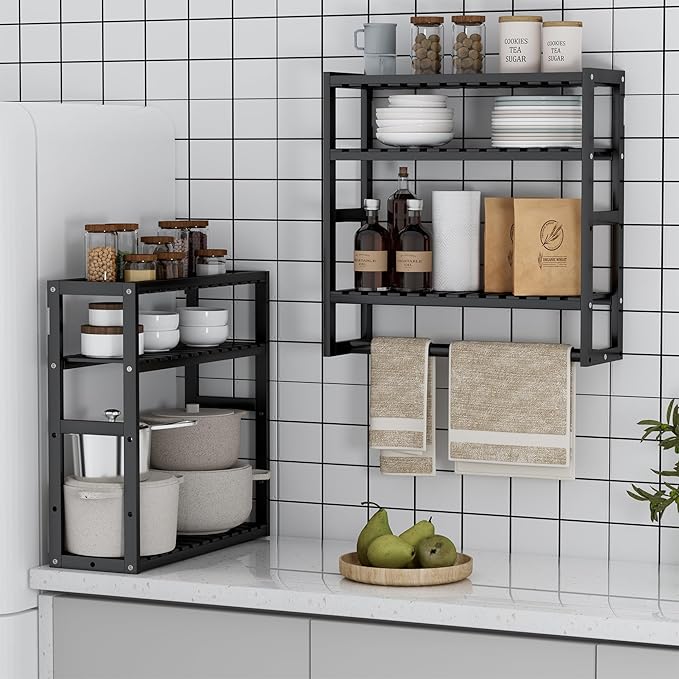 PPN Towel Rack Bathroom Storage Shelves Over The Toilet - Image 4