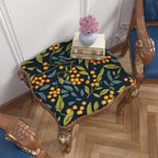 BOKEBEVE Extra Long Blue Orange Wallpaper Peel and Stick Boho Floral Contact - Image 3
