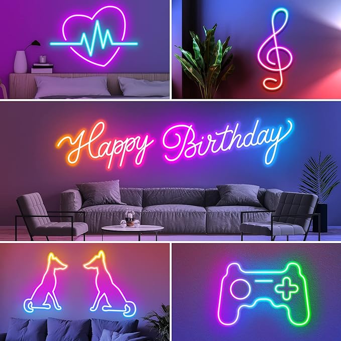 32.8Ft Neon Rope Lights, Flexible Led Rope Lights Control - Image 4