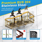 EUDELE 5-Pack Rustproof Stainless Steel Shower Caddy – No Drill Adhesive - Image 5