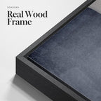 Framed Blue Abstract Wall Art, 1 Piece Large Modern Canvas Prints Paintings - Image 6
