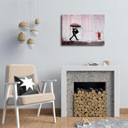 Wieco Art Banksy Raining Day or Colorful Graffiti Street Famous Canvas Prints - Image 3