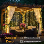 suddus Curtain Lights for Bedroom, 200 Led Hanging String Light Outdoor - Image 9