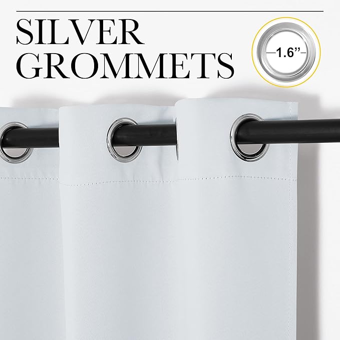 NICETOWN Bedroom Blackout Curtains Panels, 1 Pair, 55 inches by 92 Inch - Image 2