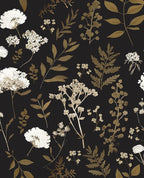 Laatse Dark Floral Wallpaper Peel and Stick Boho Wallpaper 17.5in x 393in by Laatse