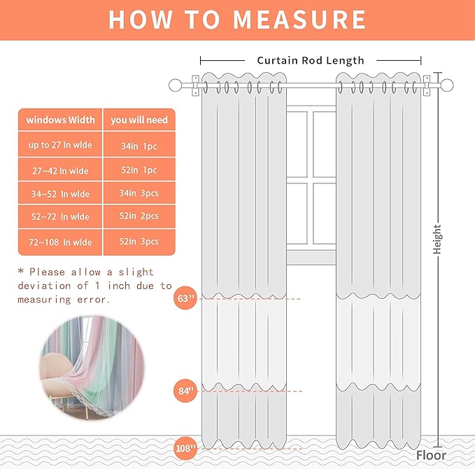 XiDi Pink Green Grey Kids Room Curtains, 1 Panel - Image 8