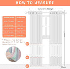 XiDi Pink Green Grey Kids Room Curtains, 1 Panel - Image 8