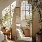58"x18" Full Length Mirror, Arched Full Body Mirror, Standing Hanging or by Unknown