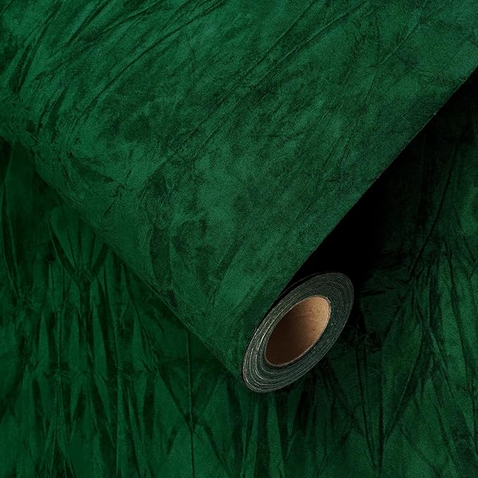 YENHOME Emerald Green Peel and Stick Wallpaper 17.7"X118" Green Wallpaper Stick - Image 7