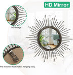Large Spoked Sunburst Wall Mirror Boho Home Decor Round Wall Art Mirror Modern - Image 7