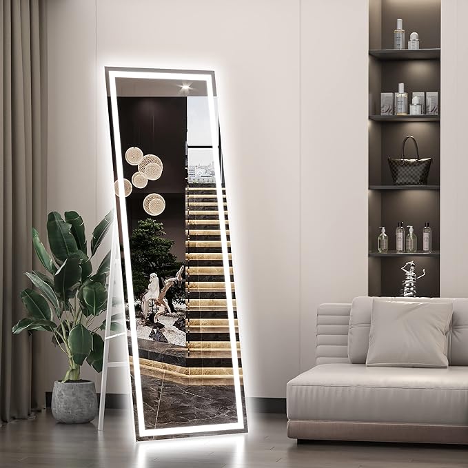 Hasipu Full Length Mirror with Lights, Full Body Dressing Standing, Hanging - Image 9