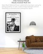 iHery Premium Natural Black OAK Wood 12x16in Cowgirls Go Coastal Trendy Framed - Image 2