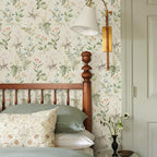 Simon&Siff Vintage Wallpaper Peel and Stick Beige Floral Contact Paper - Image 7