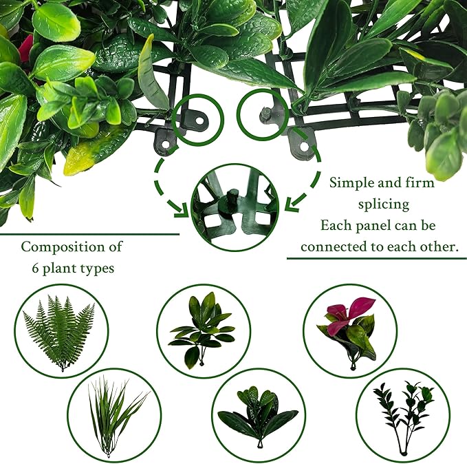 ODTORY Artificial Grass Wall Backdrop Panels Roll: 48X120 in UV-Anti Greenery - Image 4