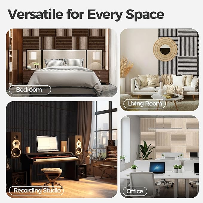 AKUMAX 4 Pack Wood Panels- 4x24x24Inches 3D Wall Panels Wood Wall, Decorative - Image 6