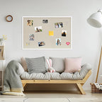 DAHAPYBOO Cork Board with Linen White, Bulletin Board 36"x24" Hanging Corkboards - Image 4