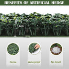 24PCS 10"x 10" Artificial Boxwood Wall Panels, UV-Anti Grass Wall Hedge Plant - Image 3