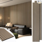 Art3d 2-Pack 108" x 12" Acoustic Wood Panels by Art3d