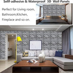 3D Wall Panels Peel and Stick, 3D Brick Wallpaper Peel and Stick, 10 Pack - Image 5