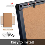 Extra Large Cork Bulletin Board 96" X 48", Wall Mounted Notice Pin Board - Image 8