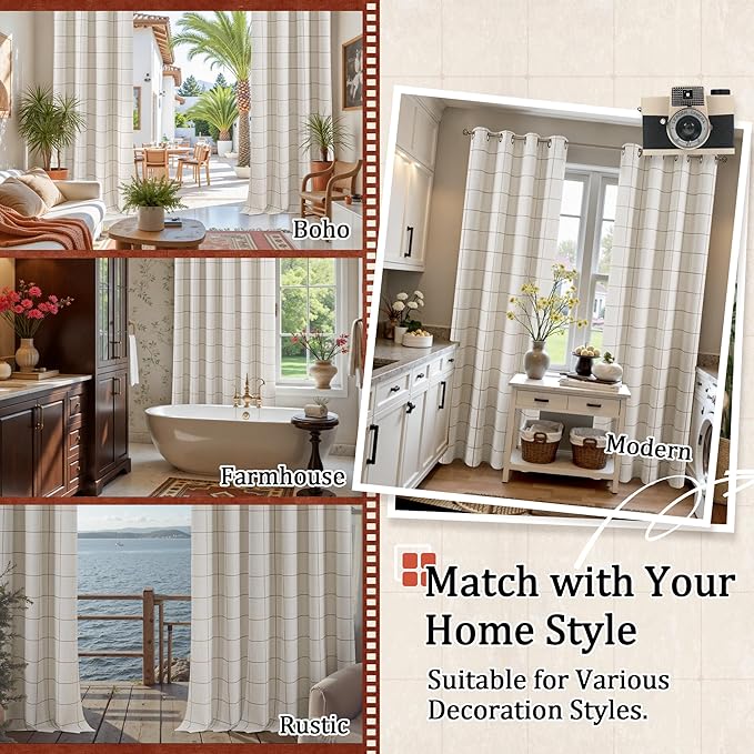 Lajode Brown Linen Blackout Curtains - Image 7