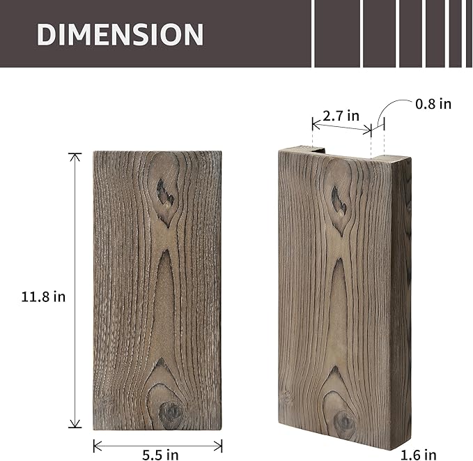 Wood Wall Planter Set of 2, Wood Wall Pocket - Image 5