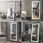 FENNIO Full Length Mirror with Lights, Free Standing Lighted Floor Mirror - Image 6