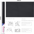 Arthome17 x240 Black Peel and Stick Wallpaper, Matte Black Contact Paper - Image 2