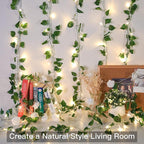 suddus Vine with Fairy Light Plug in, 33ft 100 LED Pothos String Lights - Image 6