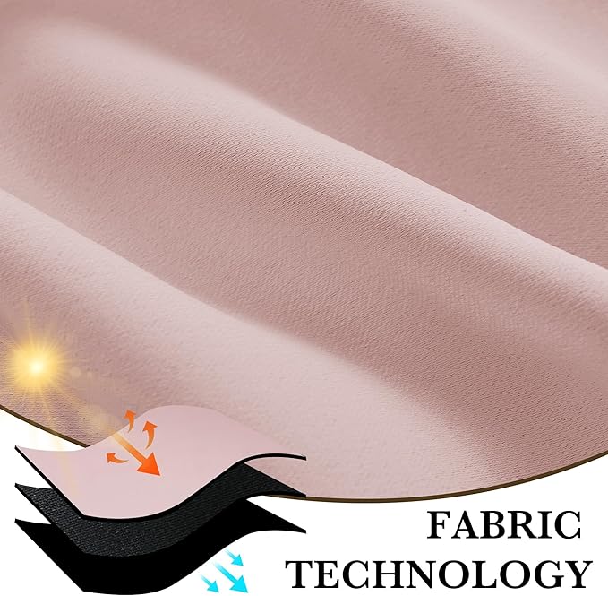 RYB HOME 100% Blackout Basement Curtains 36 inches Long, Heat & UV Blocking - Image 7