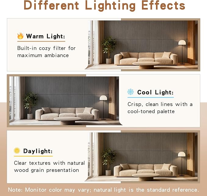 Wood Veneer Sound Panels, 10 Pack 47.2”x23.6” Wall Panels, Decorative Acoustic - Image 8