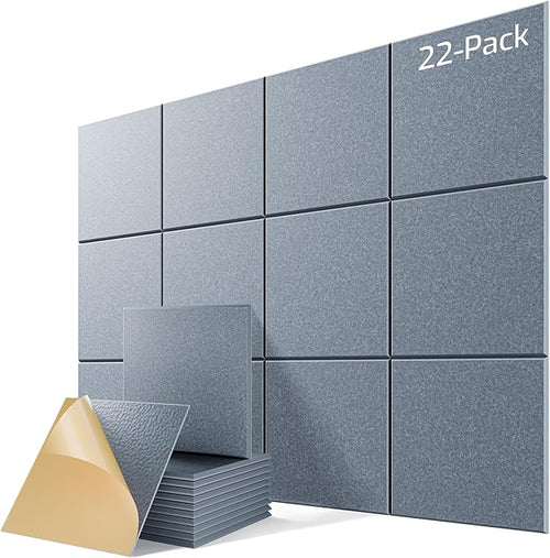 22 Pack Self-Adhesive Acoustic Panels, Soundproof Wall Panels by Lebenforce