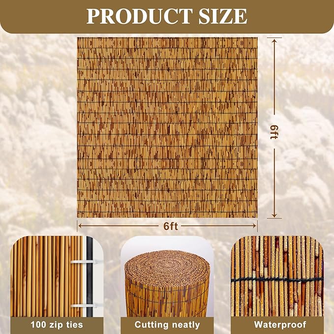 Reed Fencing Rolls, Bamboo Screens Outdoor - Image 2