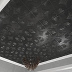 Art3d Drop Ceiling Tiles 24x24 in Black, 3D Wainscoting Panels Glue Up 2x2 - Image 4