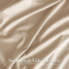 NICETOWN Beige Velvet Curtains 84 inches 2 Panels Set, Thermal Insulated Heavy - Image 2
