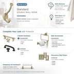 Amerock H55465BBZ | Adare Double Prong Decorative Wall Hook | Golden Champagne - Image 6