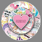 Friendship Stickers 51 Pcs Vinyl Funny Best Friend Sticker for Laptop Water Bottle Motorcycle Bumper Luggage Car Bike Skateboard Computer,Waterproof Cute Aesthetic Sticker for Teens Adults Girls
