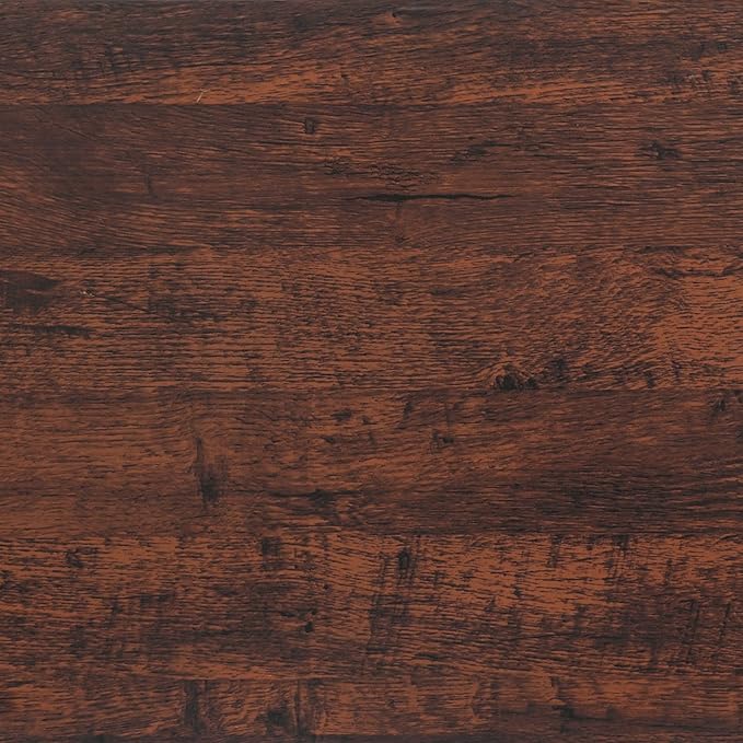Dimoon 236''x17.7'' Red Brown Wood Stick and Peel Wallpaper Waterproof Wood by DIYYOURMOON
