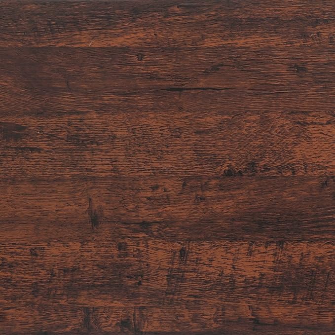 Dimoon 78.7"x17.7" Wood Stick and Peel Wallpaper Red Brown Wood Paper Red Dark by DIYYOURMOON