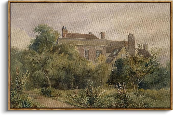 InSimSea Framed Canvas Wall Art Vintage Decor, Home Decor Classical Scenery by InSimSeaArt