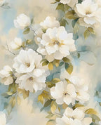 Floral Wallpaper Peel and Stick Vintage Beige Flowers Contact Paper Vinyl by Laatse